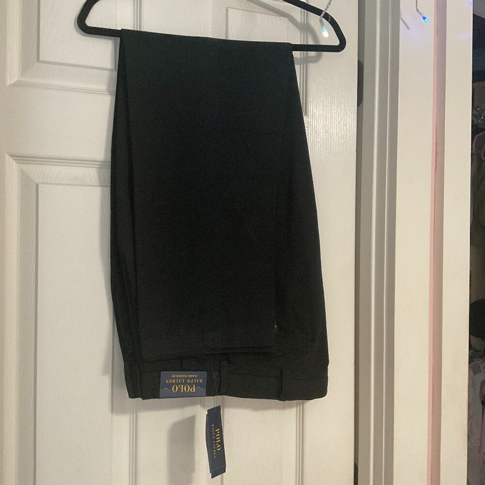 Ralph Lauren NWT Classic Men's Black Pleated Fit Pants 36/32~$89